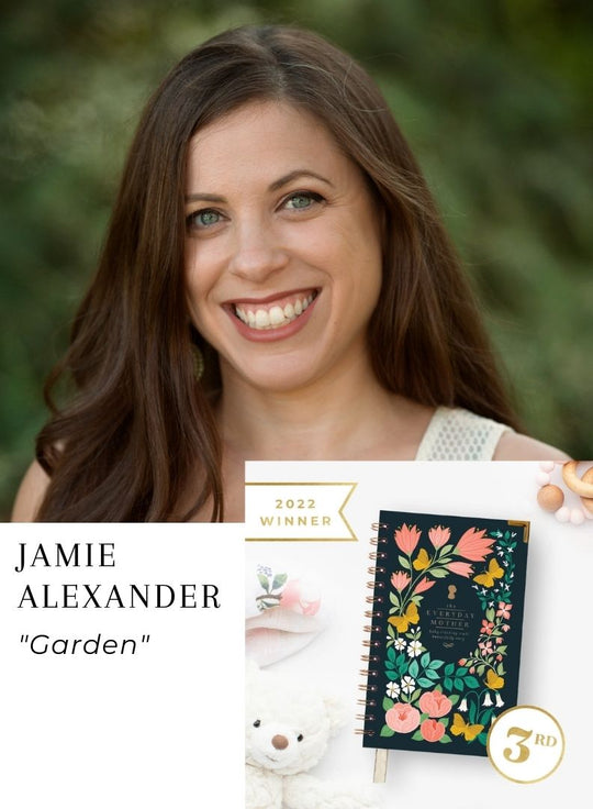 Jamie Alexander Dark Garden Floral Baby Tracking Journal for The Everyday Mother