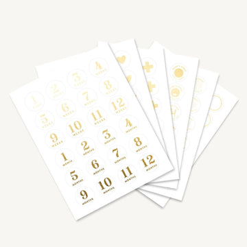 Sticker Pack: 144 Gold Milestone + Celebration Stickers