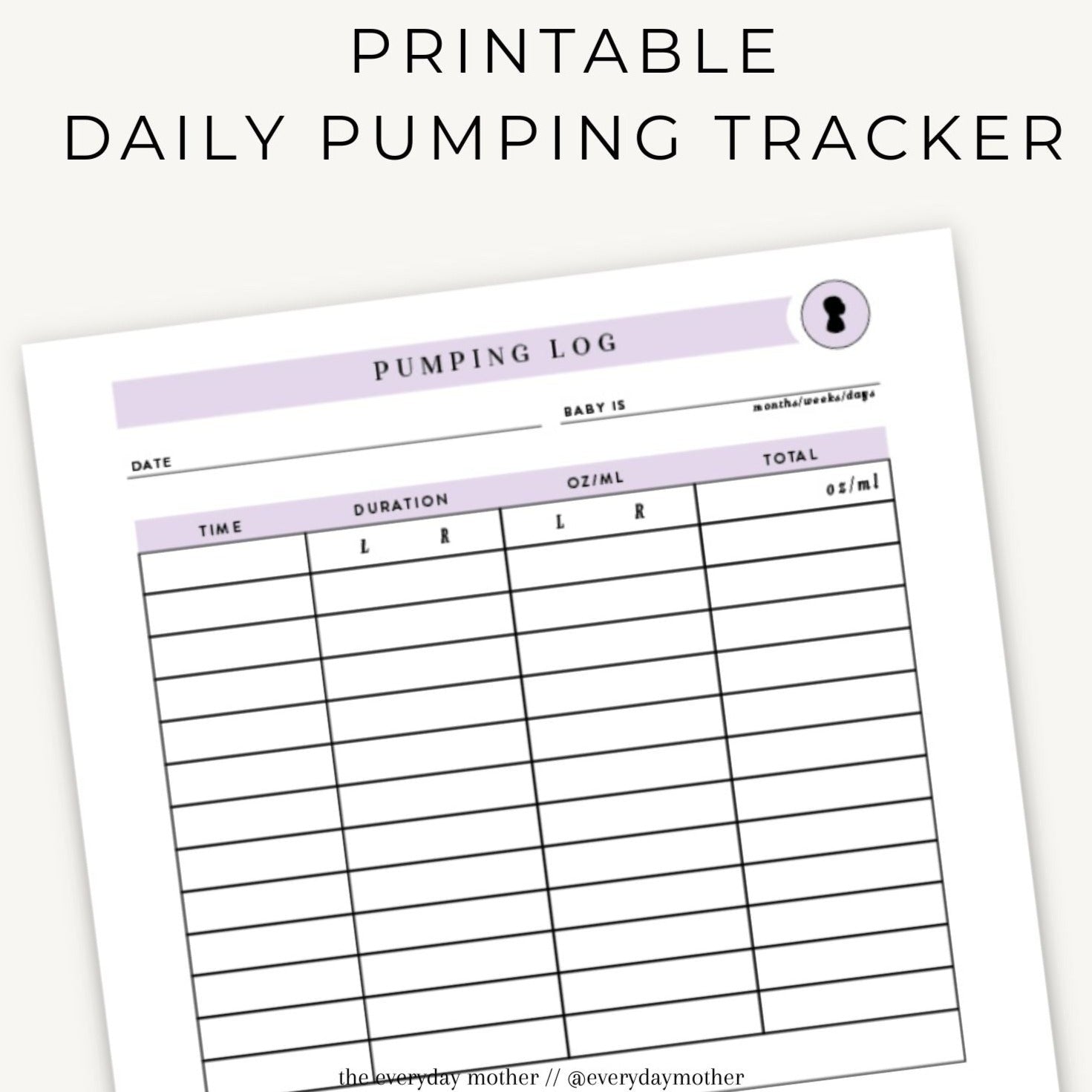 Printable Pumping Log – The Everyday Mother printable-pumping-log-the-everyday-mother