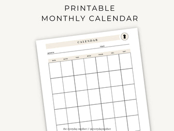 Printable Calendar Page