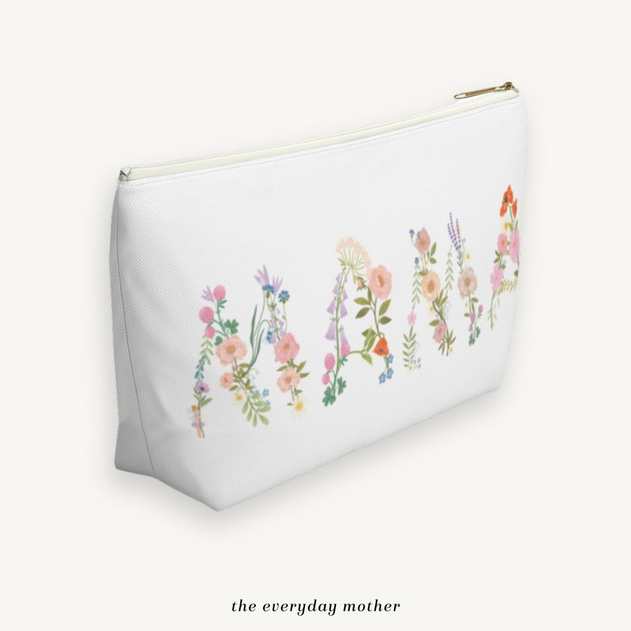 Floral Mama Accessory Pouch - Perfect Gift for Moms