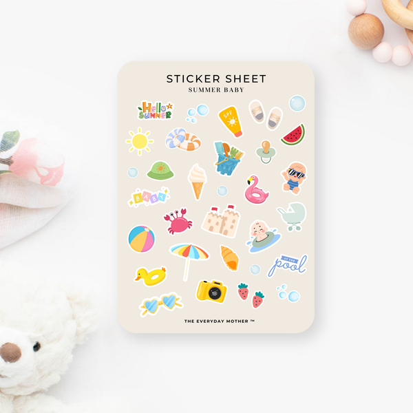 summer infant sheet Summer Baby Sticker Sheet for The Everyday Mother