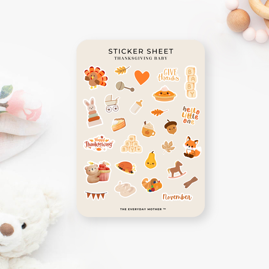 Sticker Sheet: Thanksgiving Baby