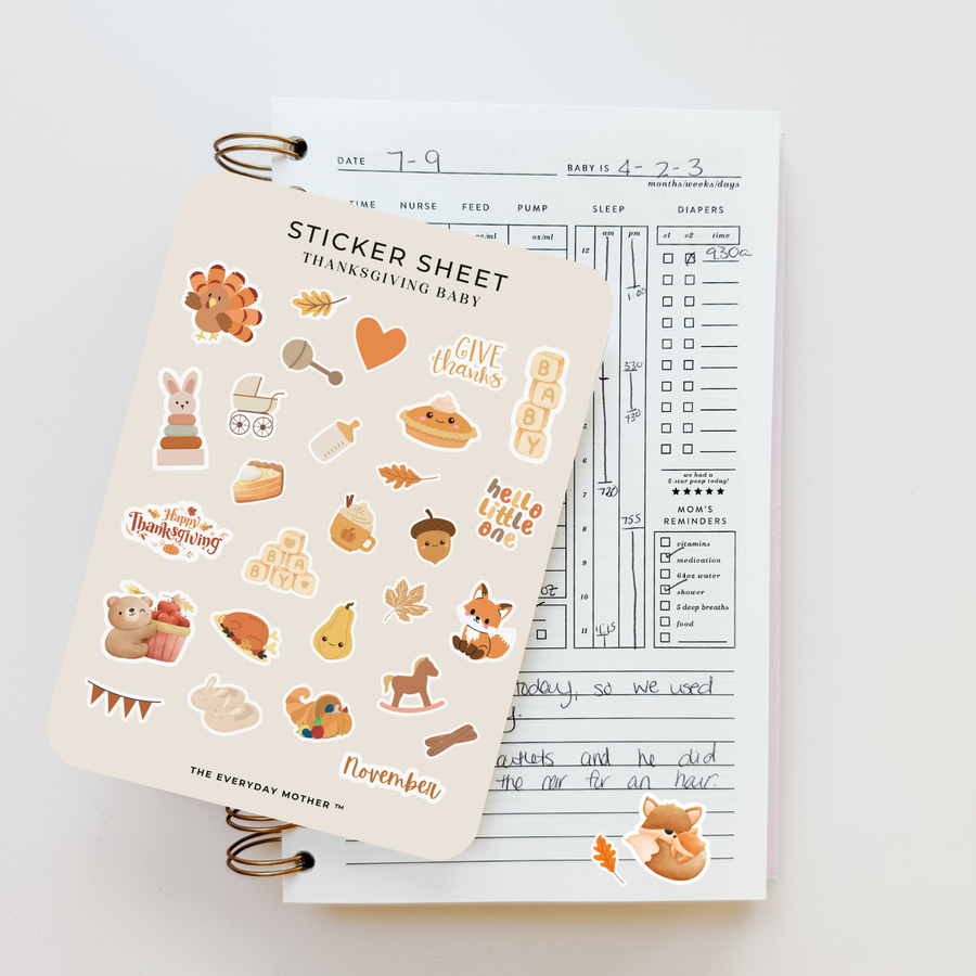 Sticker Sheet: Thanksgiving Baby