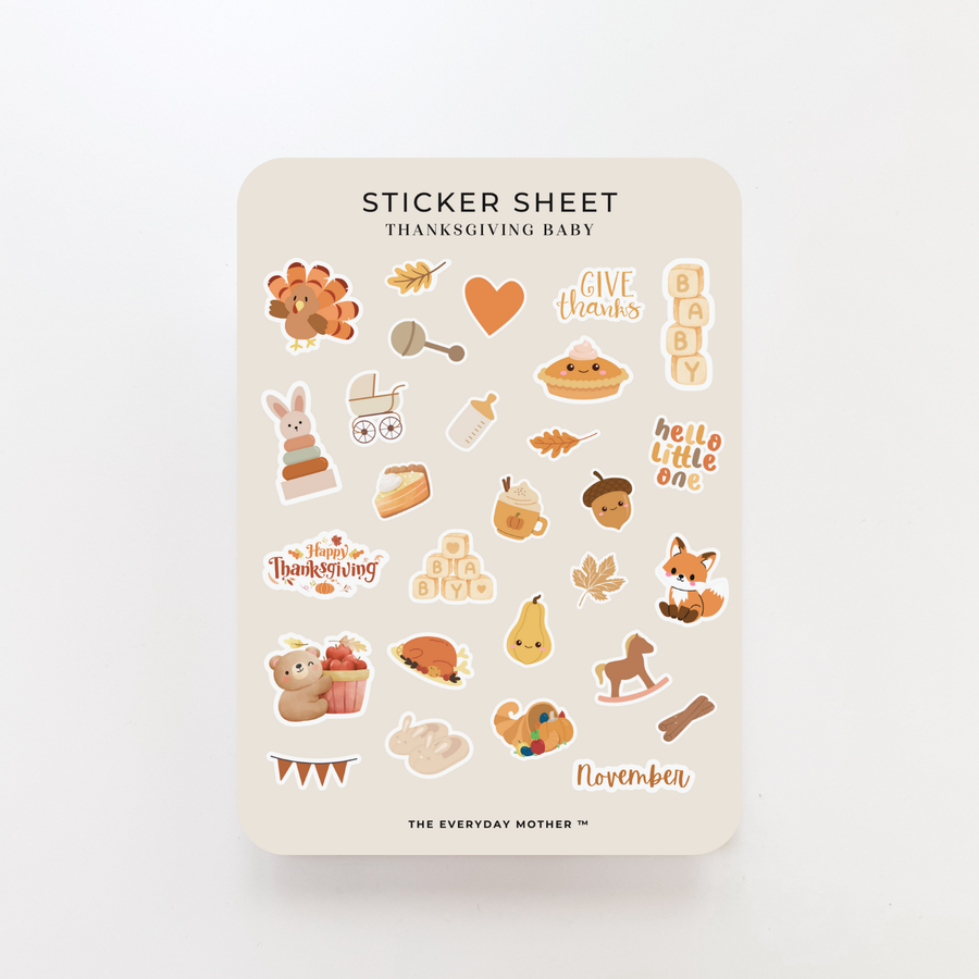 Sticker Sheet: Thanksgiving Baby