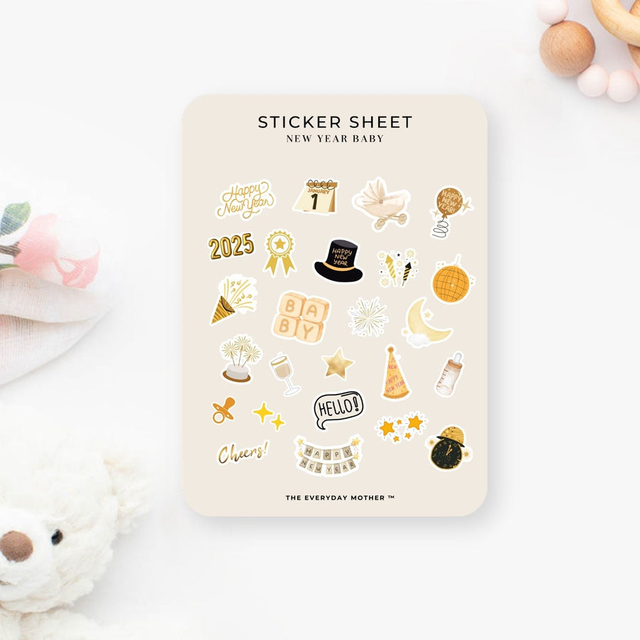 Sticker Sheet: New Year Baby