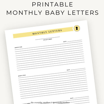 Printable Monthly Letters