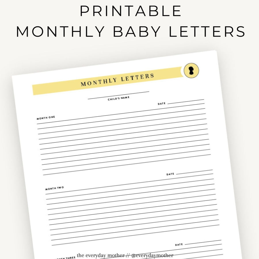 Printable Monthly Letters