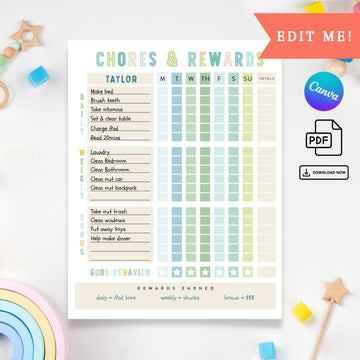 Printable Weekly Chores Chart