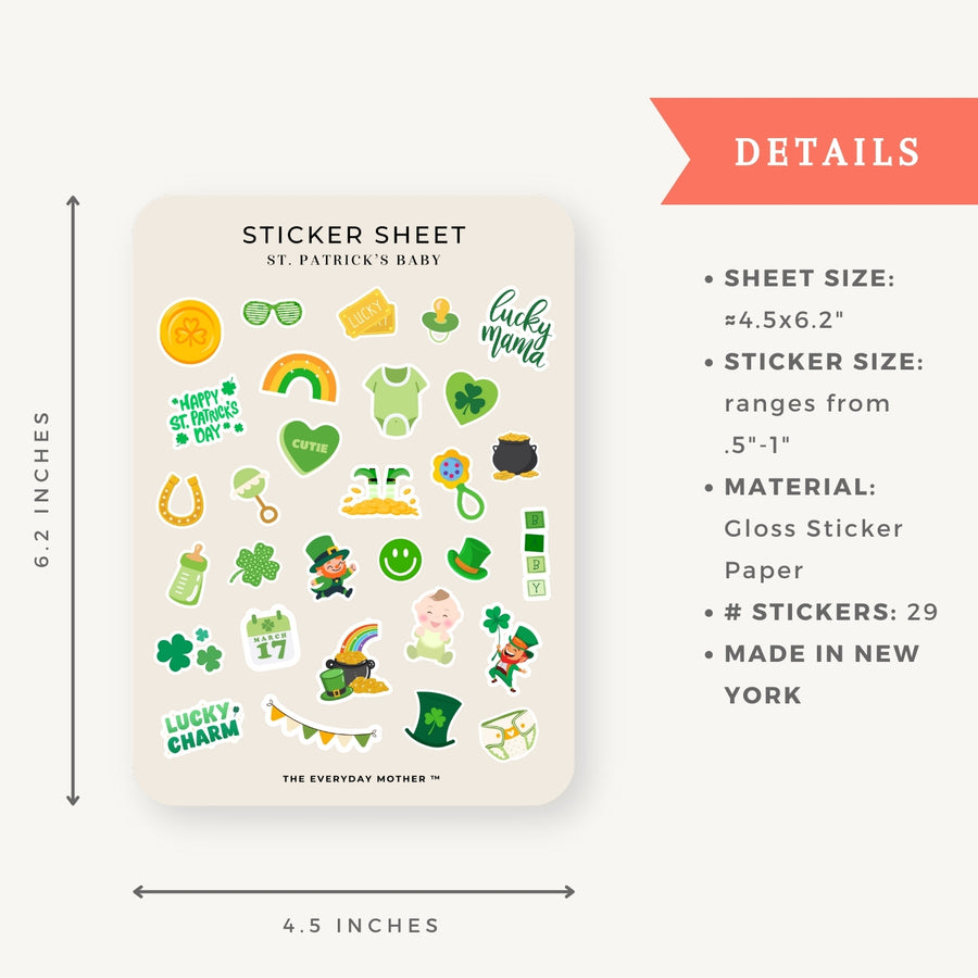 Sticker Sheet: St. Patrick's Baby