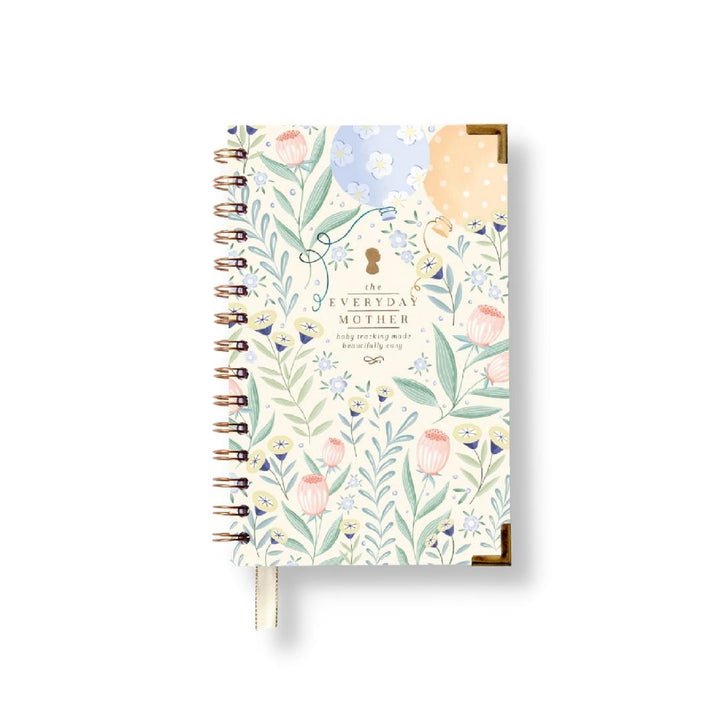 Pretty Floral 6 Month Daily Newborn Baby Feed Logbook Tracker by The Everyday Mother