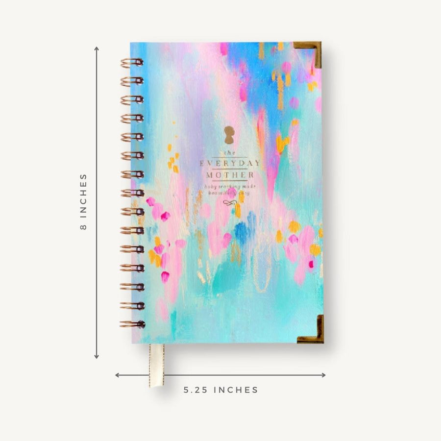 Colorful 6 Month Daily Newborn Baby Feed Logbook Tracker by The Everyday Mother