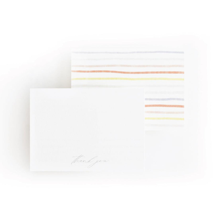 Painted Stripes Thank You Note Card Set - The Everyday Mother